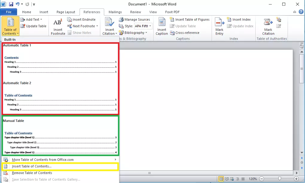 Microsoft Word 2016: Suggerimenti di formati per sommari predefiniti