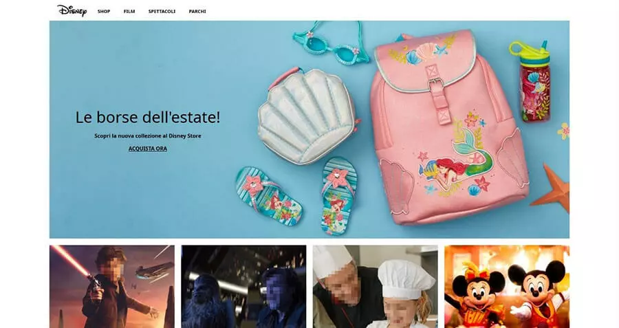 Homepage di disney.it