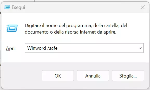 Word non si apre: avviare la modalità provvisoria