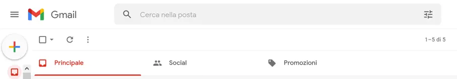 Funzione di ricerca nella posta in arrivo di Gmail