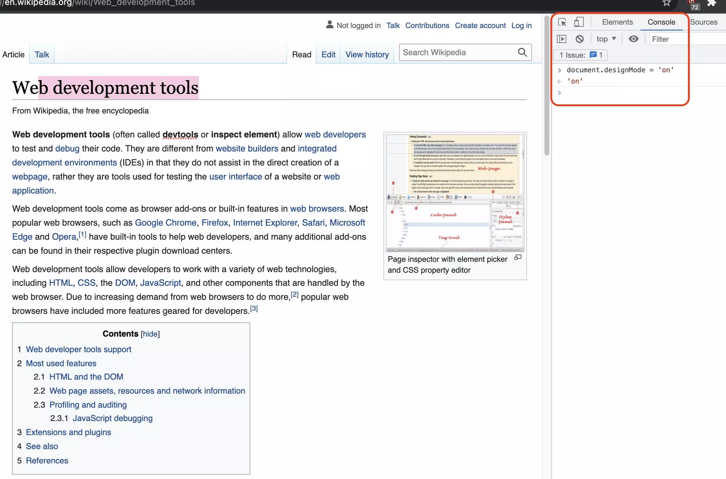 Attivazione della modalità Aspetto tramite JavaScript