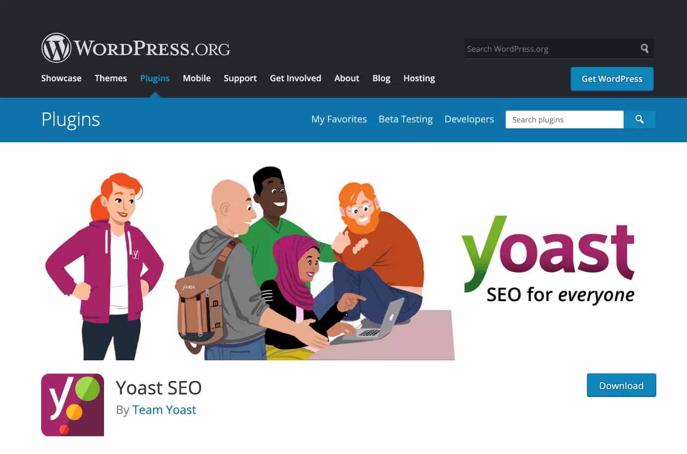 Plug-in SEO di WordPress Yoast SEO su WordPress.org