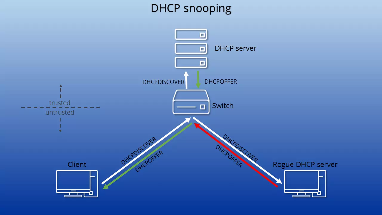 Il Dhcp snooping in un grafico