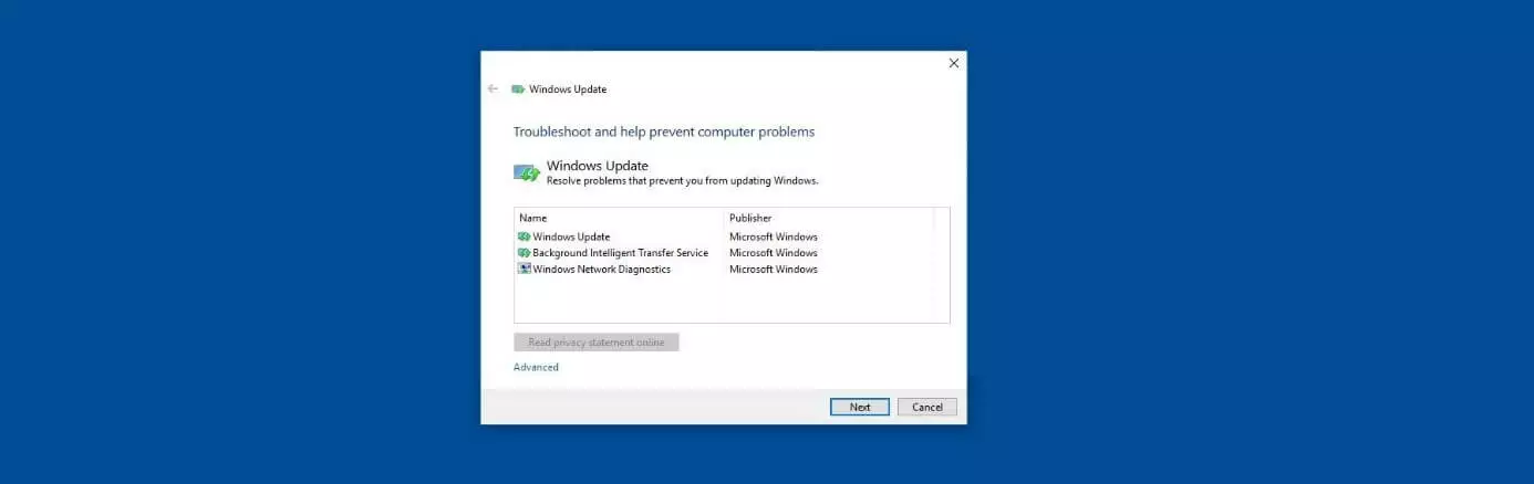 Strumento di risoluzione dei problemi: Windows Update