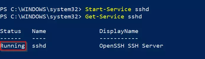 Servizio PowerShell tramite SSH