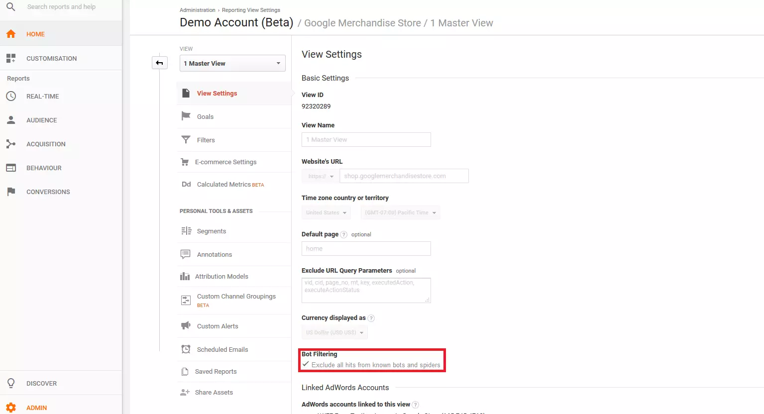 Account dimostrativo di Google Analytics: impostazioni e visualizzazione dati