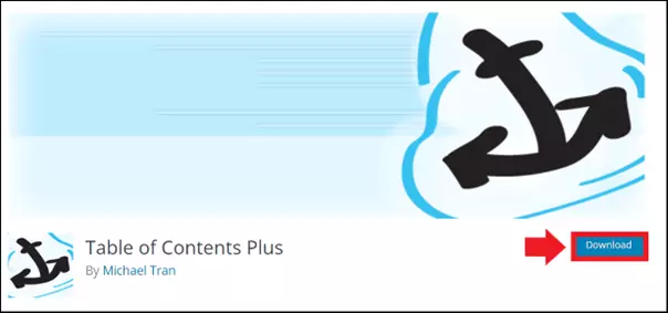 Pagina di download per il plugin “Table of Contents Plus”