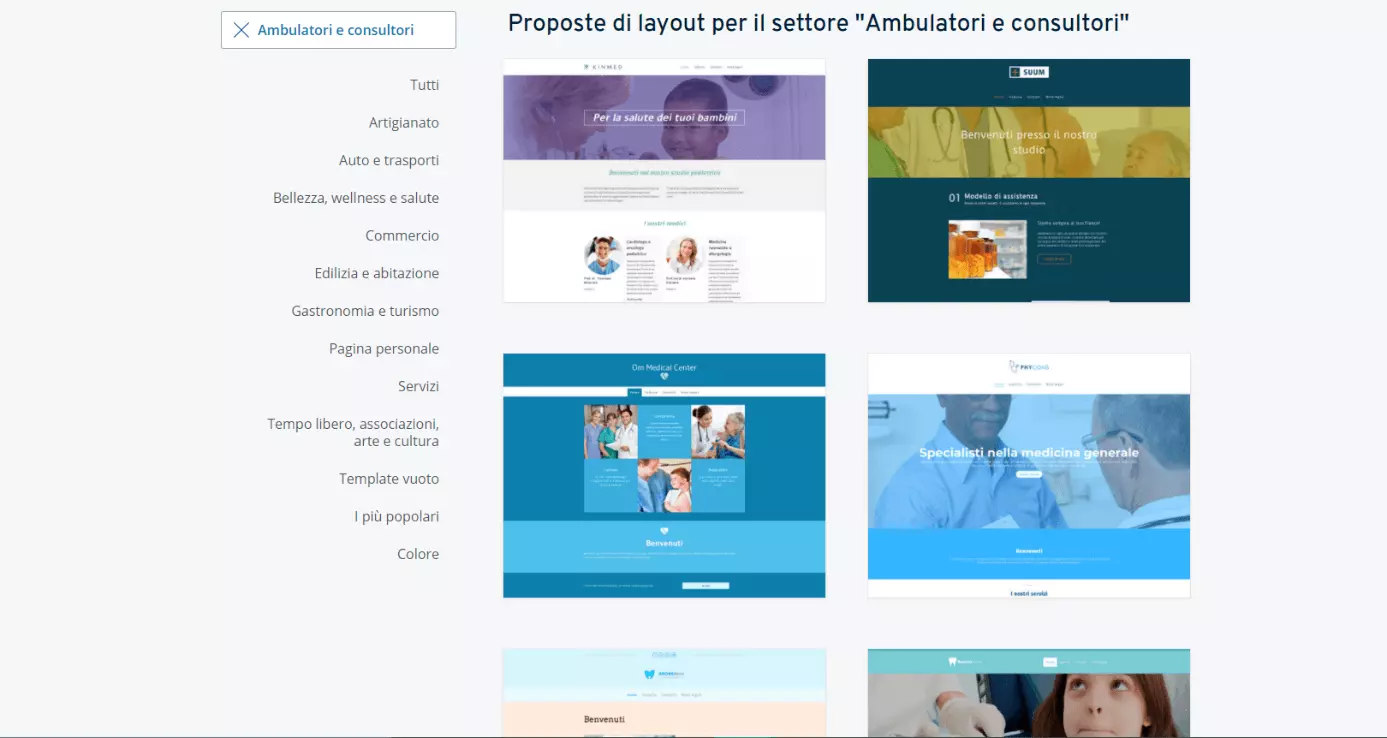 Layout di IONOS: proposte per il settore medico