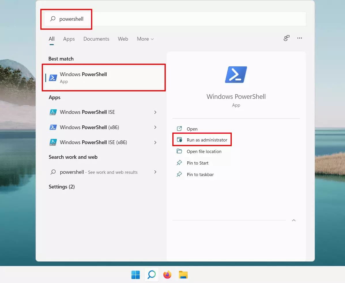 Windows 11: ricerca di Windows PowerShell