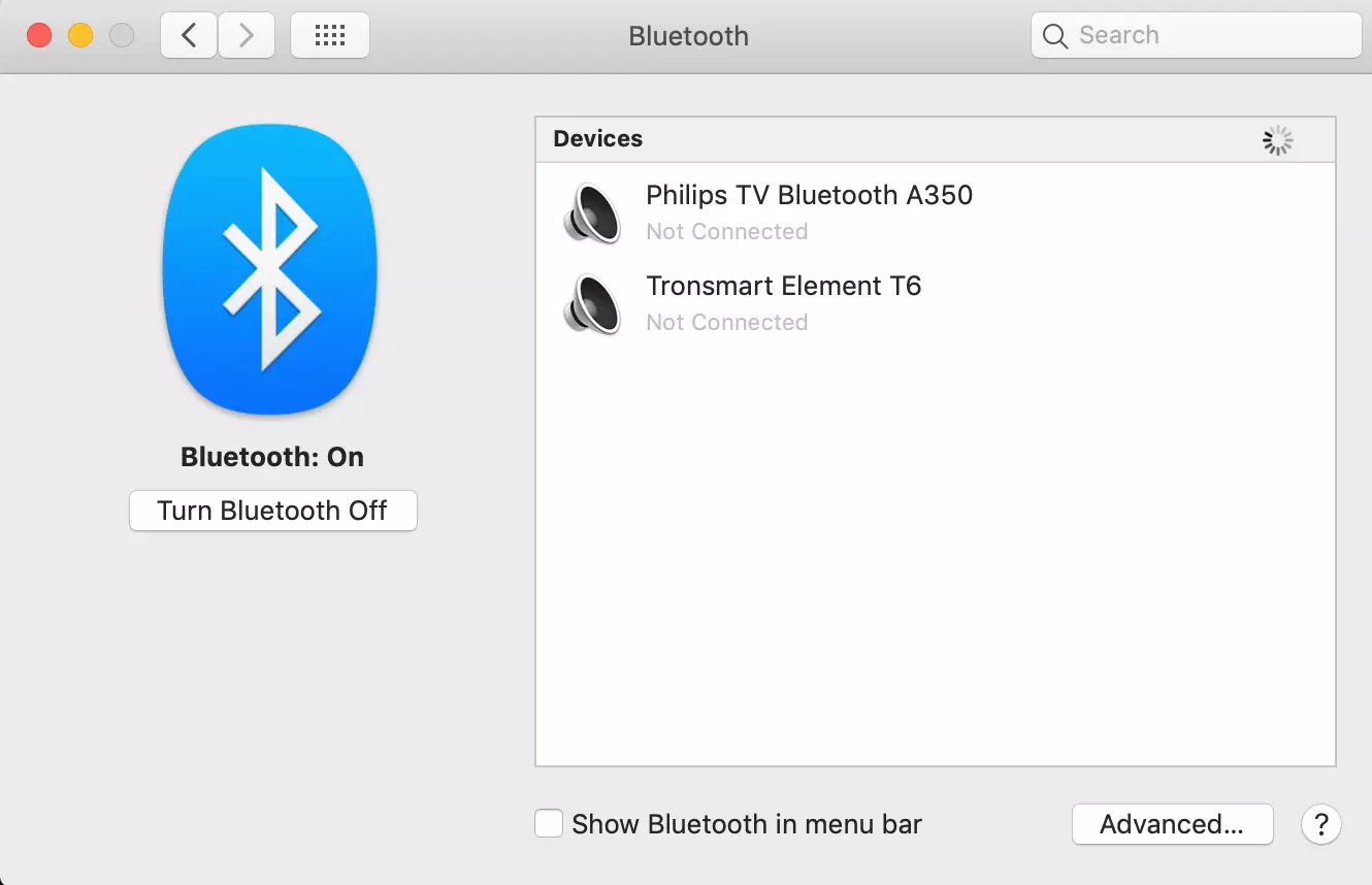 Panoramica dei dispositivi Bluetooth