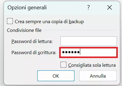 Excel: Opzioni generali dalla finestra “Strumenti”