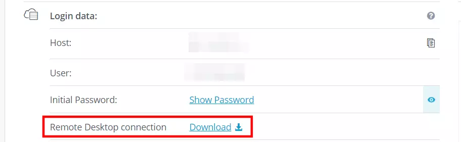 Area cliente IONOS: dati di accesso e connessione remota