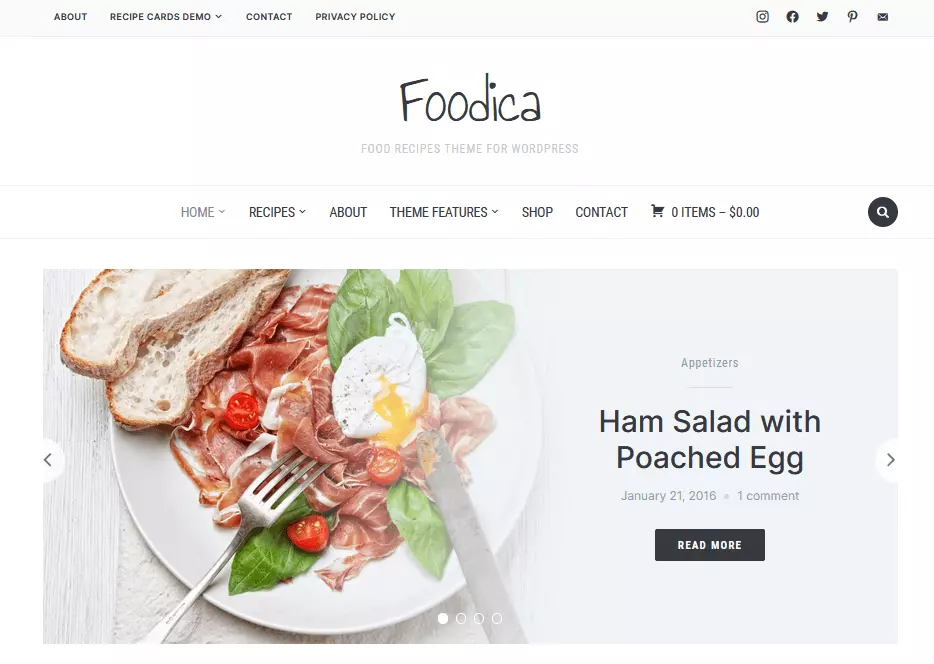 Tema WordPress Foodica di WPZOOM