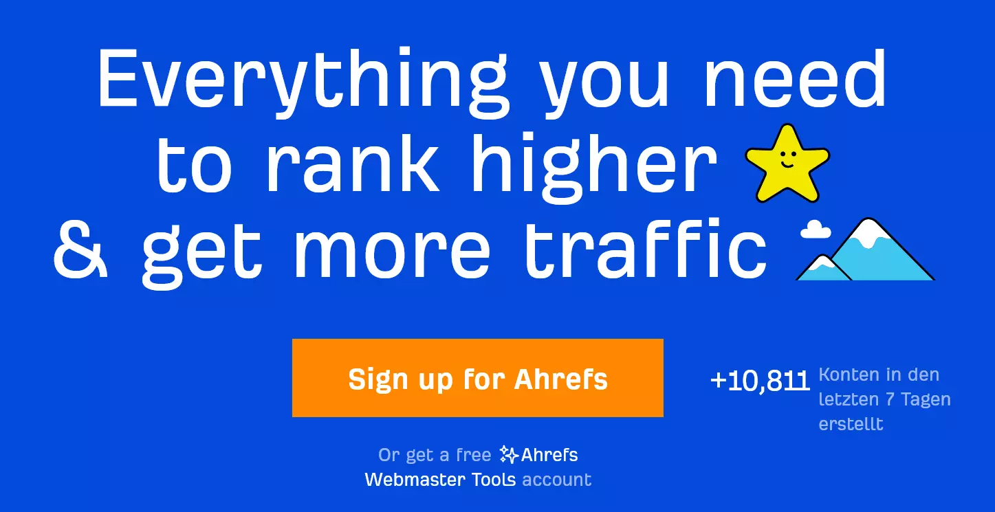 Sito web di Ahrefs