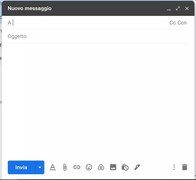 Nuova e-mail in Gmail