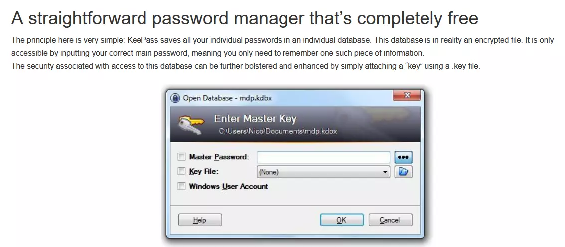 Passoword manager KeePass