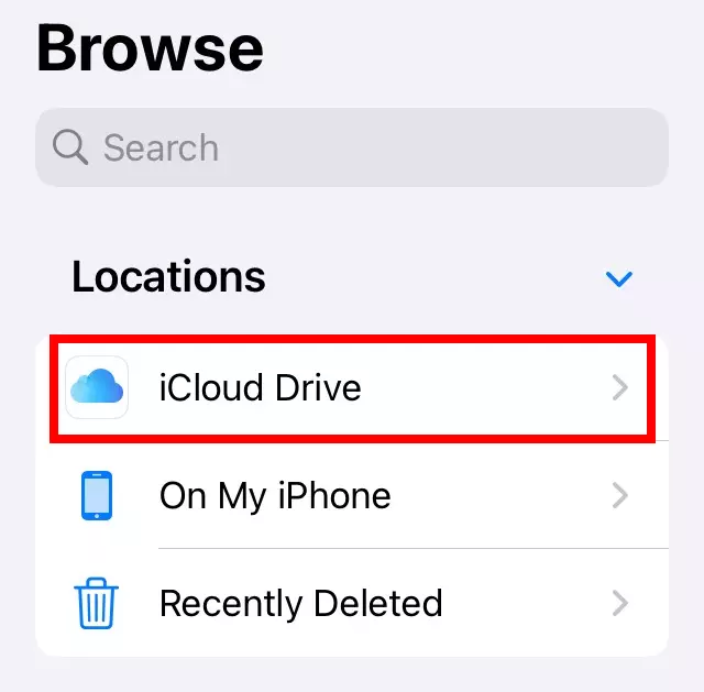 Interfaccia di iCloud Drive su Mac