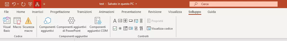 PowerPoint 365: barra di accesso rapido