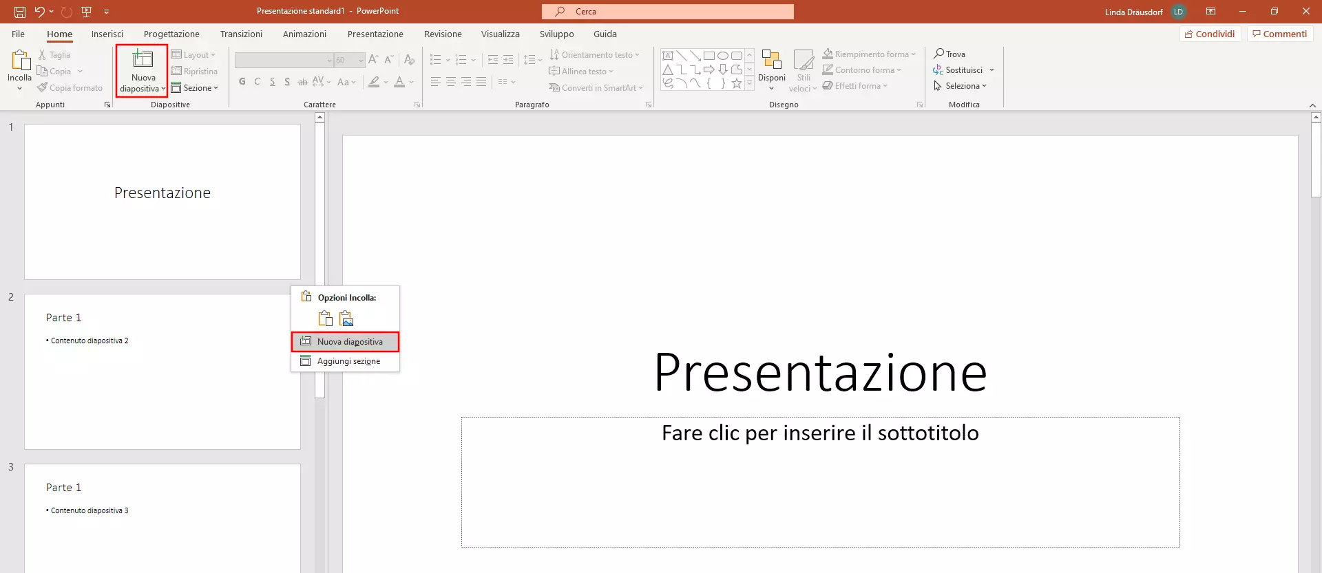 PowerPoint: creare una nuova diapositiva per l’indice