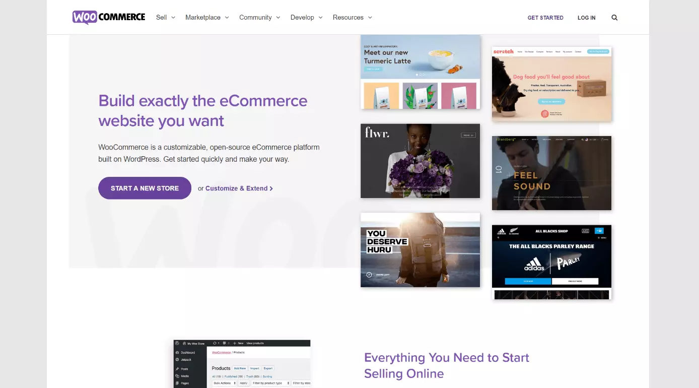 Pagina iniziale di WooCommerce