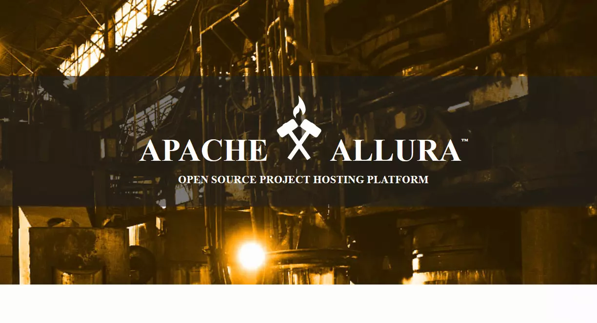 Pagina iniziale di Apache Allura