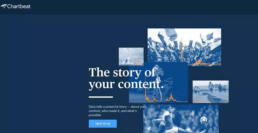 Homepage di Chartbeat