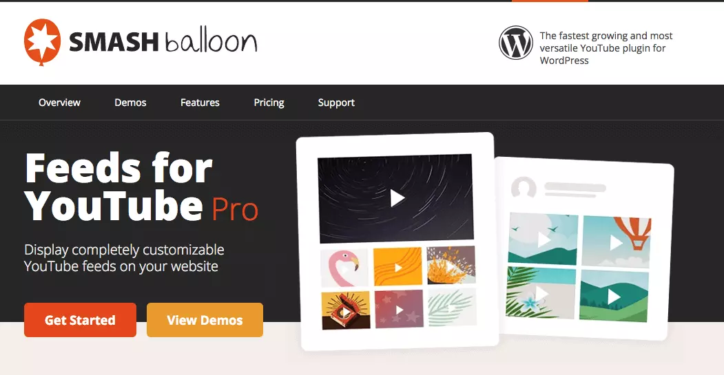 Screenshot del plugin Smash Balloon YouTube Feed Pro