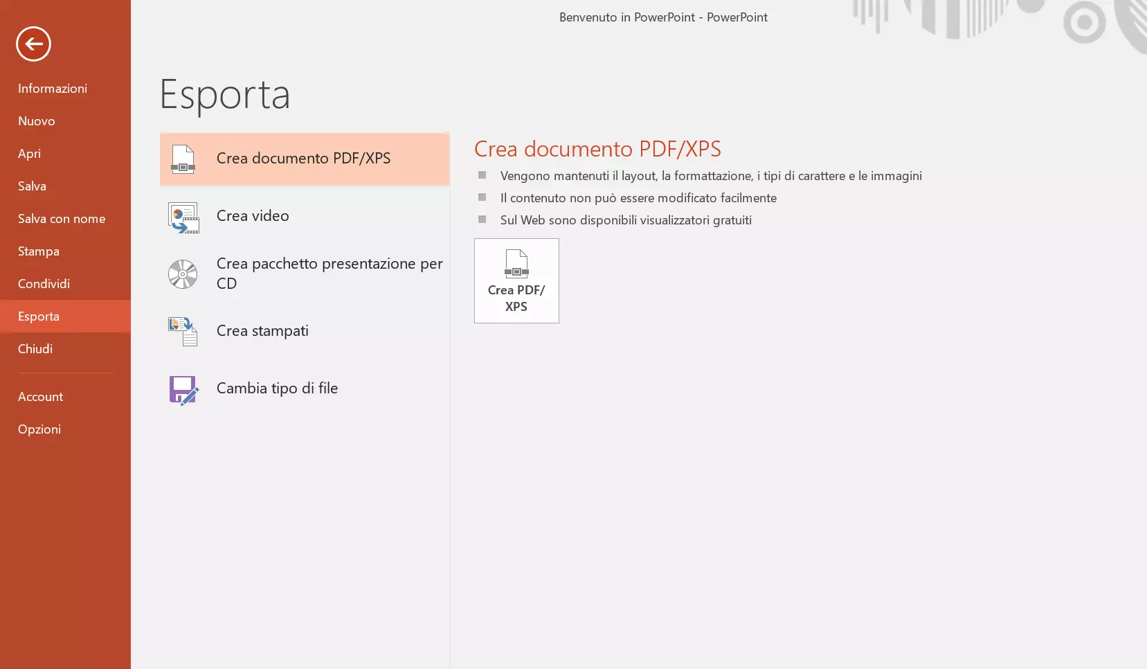 Creare un video in PowerPoint: processo di esportazione