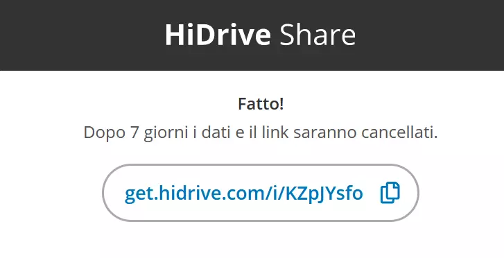 HiDrive Share di IONOS