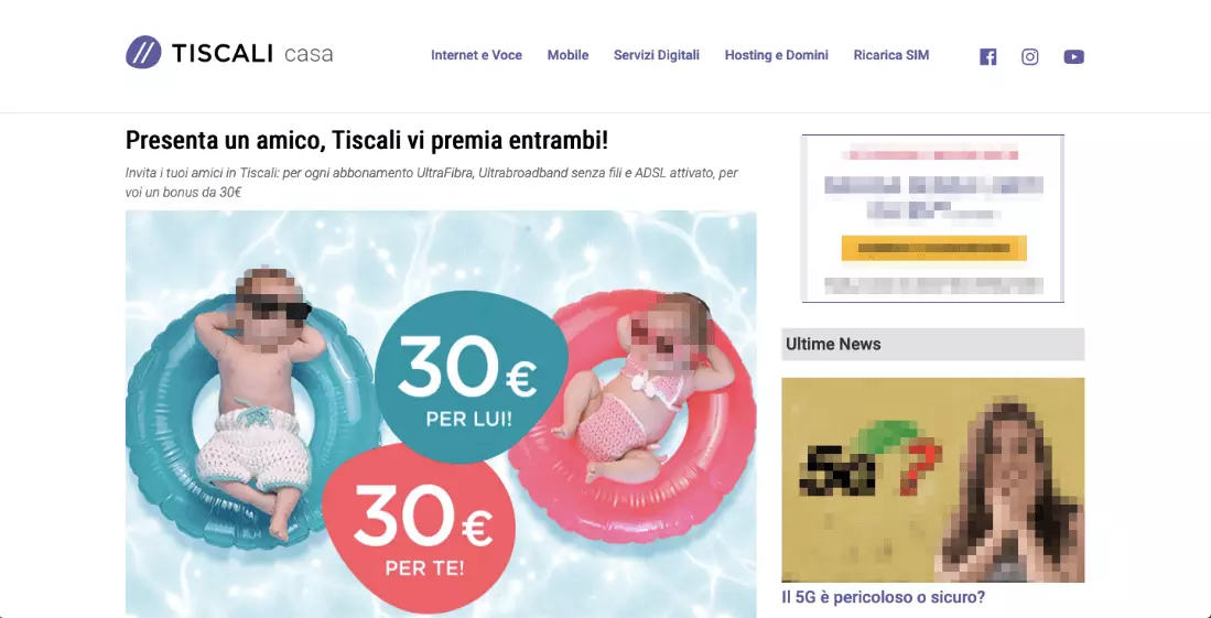 Referral marketing con Tiscali: presenta un amico