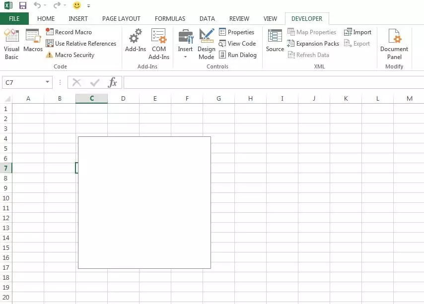 Visualizzazione del grafico generato tramite macro su Excel, senza valori