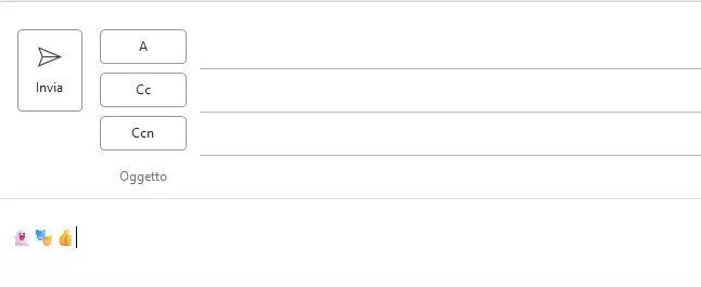 Outlook: messaggio con emoji