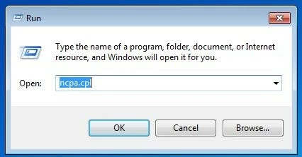 Windows 8: Esecuzione del comando ncpa.cpl