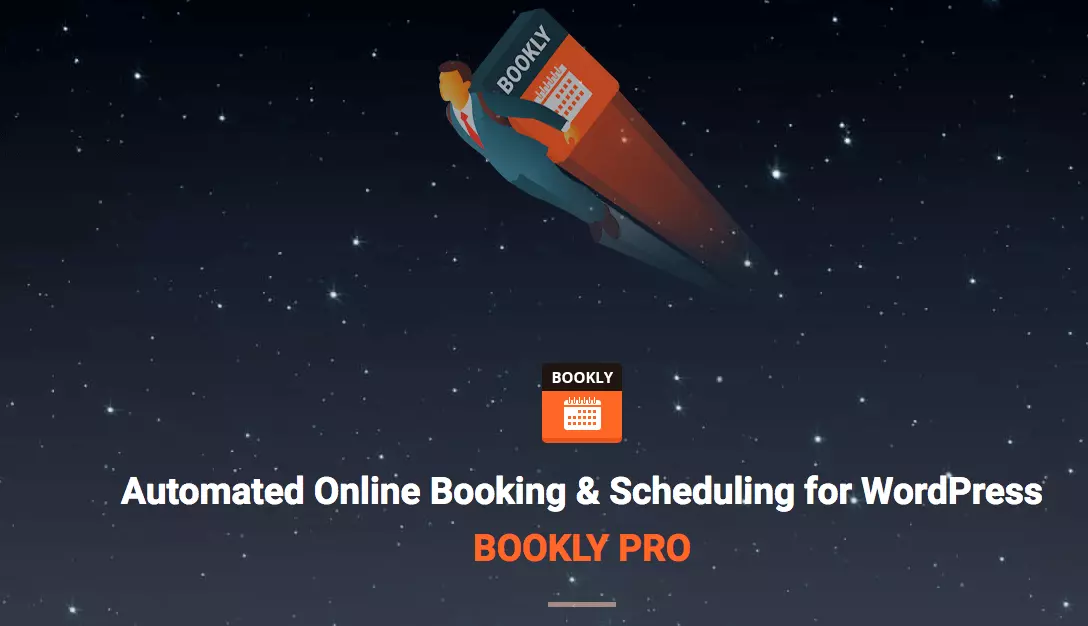 Screenshot del sito web di Bookly