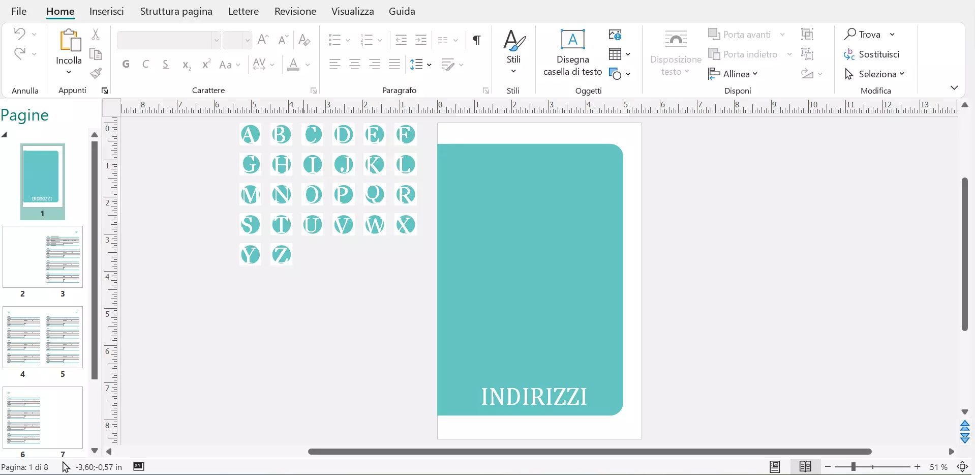 Interfaccia di Publisher installato in locale