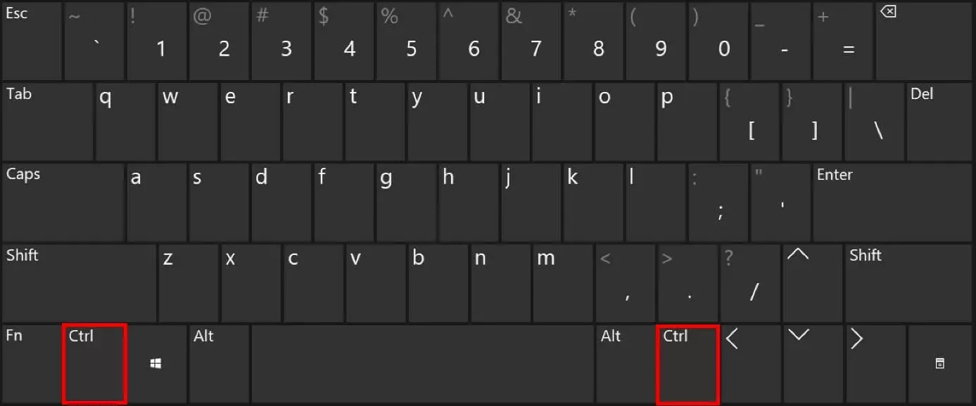 Tastiera di Windows: il tasto Ctrl