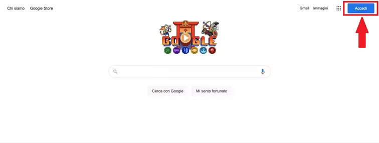 Pulsante Accedi per accedere all’account Google