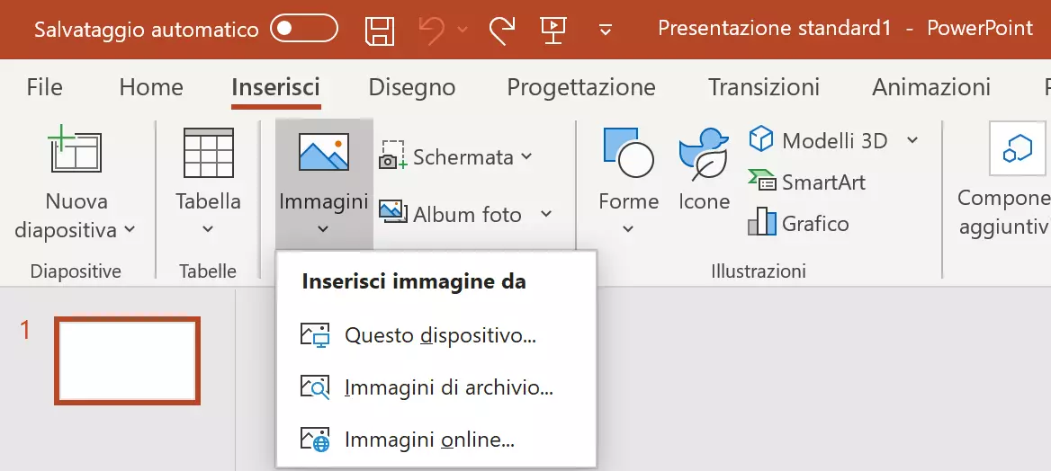 Testo intorno alle immagini su PowerPoint: inserire l’immagine 