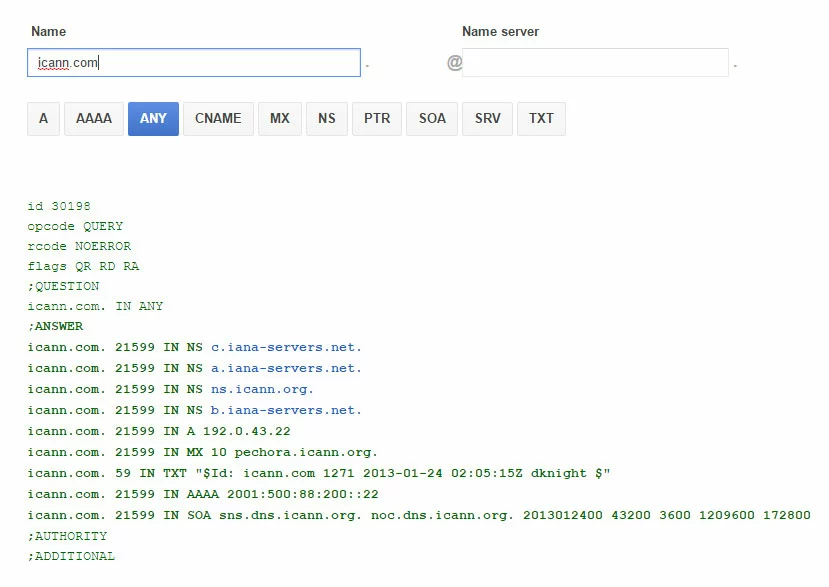 Ricerca di un TTL del DNS