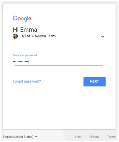 Login su Google