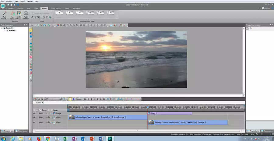 Interfaccia utente di VSDC Free Video Editor