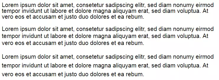 Esempio di testo con altezze di riga variabili