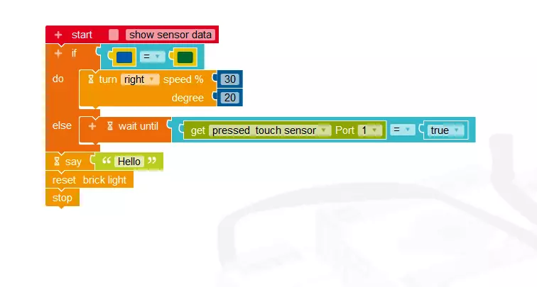 Programmazione visuale con elementi grafici in NEPO