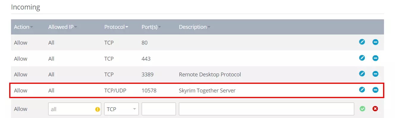 Server Skyrim Together: abilitazione delle porte nel Cloud Panel IONOS