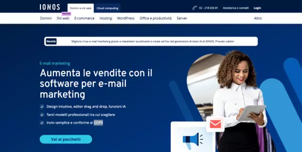 Software per newsletter di IONOS