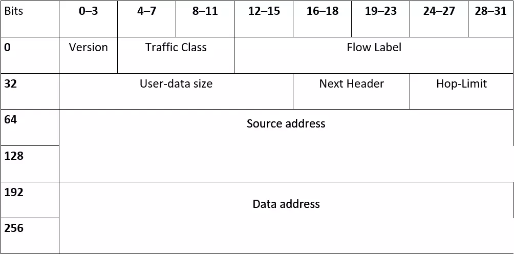 Struttura dell’header IPv6