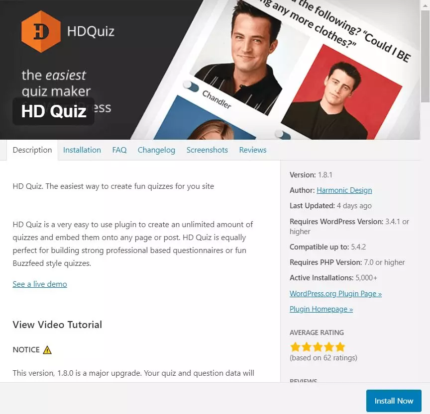 Plug-in per quiz di WordPress: HD Quiz