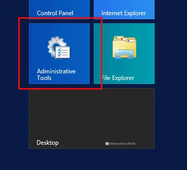 Pulsante di Windows: “Strumenti di amministrazione”