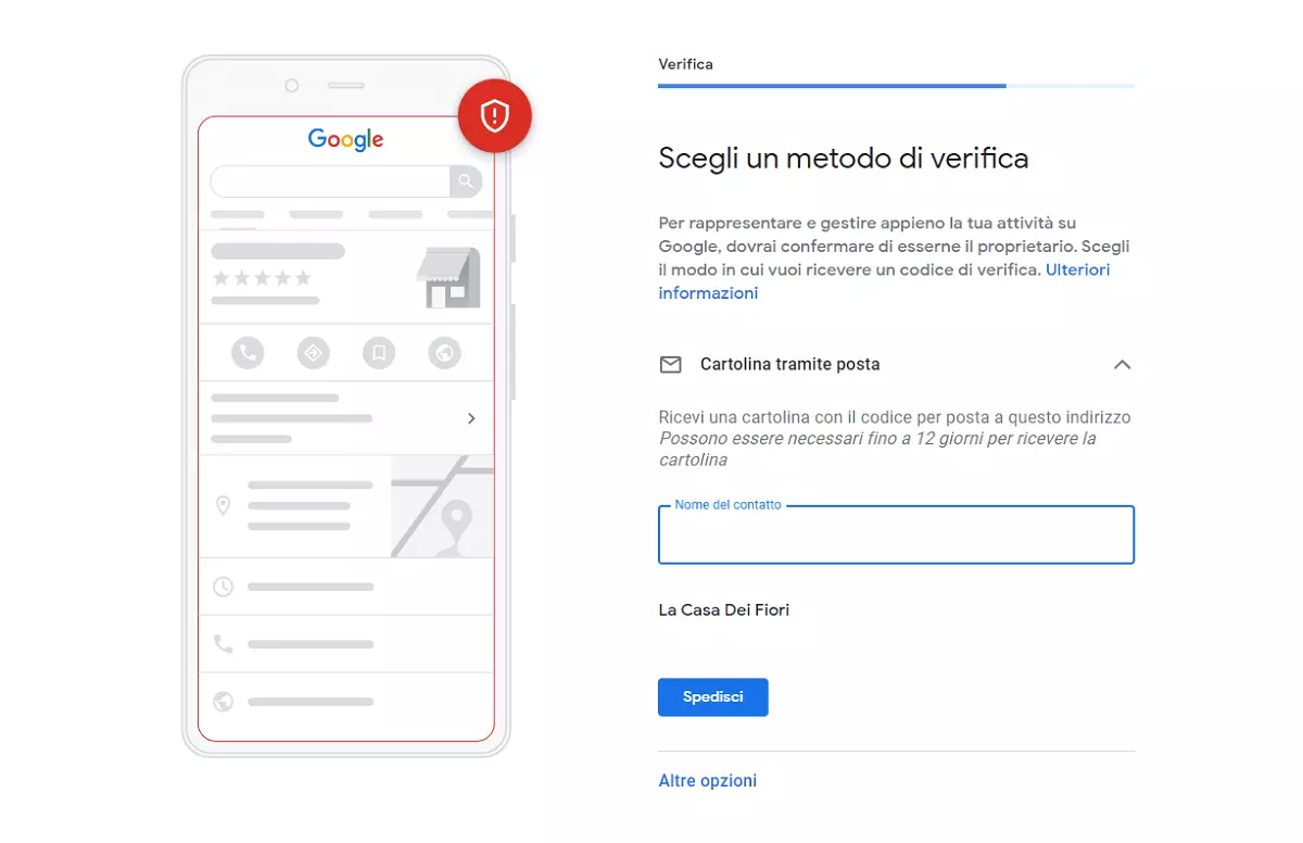 Registrarsi a Google My Business: confermare l’identità