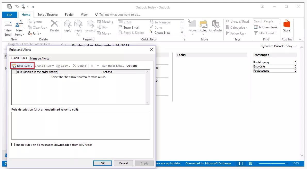 Outlook: La finestra di dialogo “Regole e notifiche” di Outlook